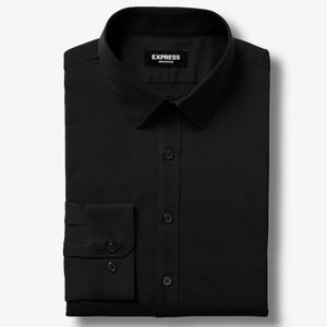 NWOT Men's Express Slim Solid Wrinkle-Resistant Performance Dress Shirt - Medium